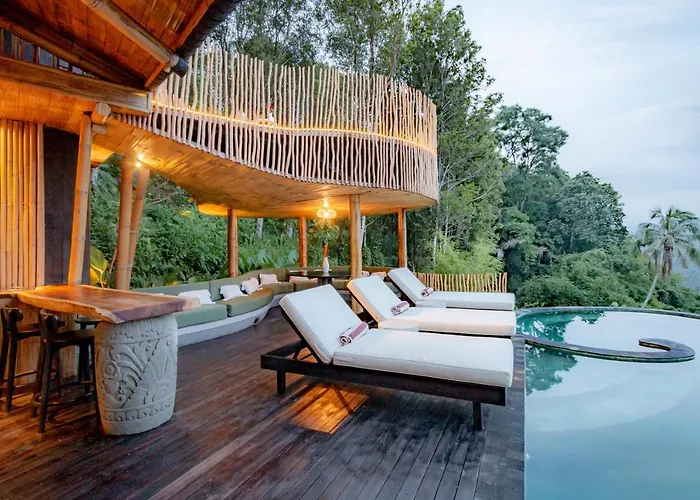 3 Bdr - Luxury Cliffside Bamboo * Bungbungan